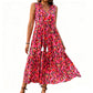 🔥2026 Newest Models-Women's Sleeveless Abstract Print Tiered Midi Dress