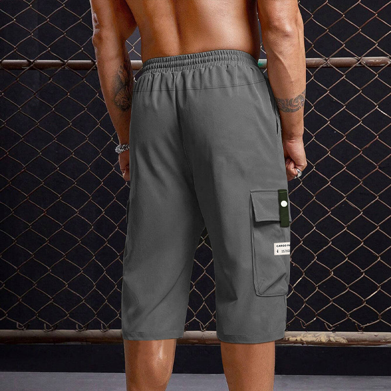 🩳 LIMITED-TIME 50% OFF! ✨ Men's Cargo Capri Pants – Lightweight, Multi-Pocket, Drawstring Waist 🏃‍♂️