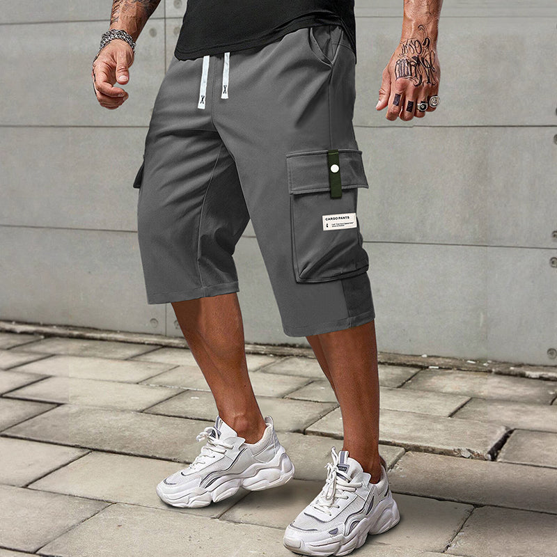 🩳 LIMITED-TIME 50% OFF! ✨ Men's Cargo Capri Pants – Lightweight, Multi-Pocket, Drawstring Waist 🏃‍♂️
