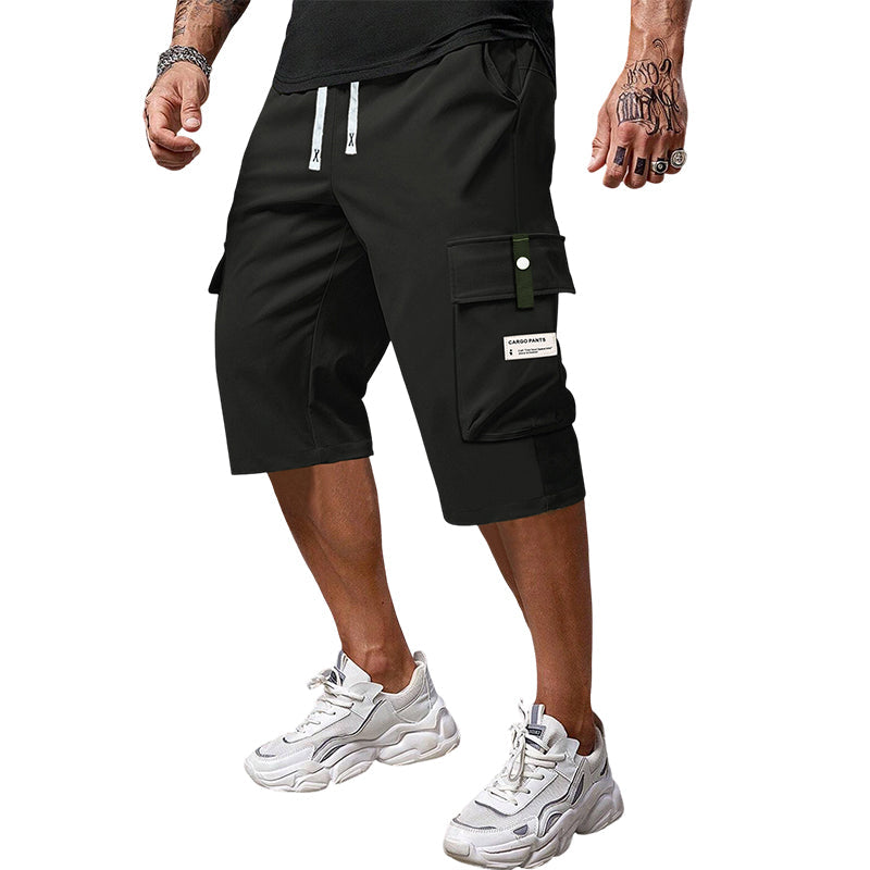 🩳 LIMITED-TIME 50% OFF! ✨ Men's Cargo Capri Pants – Lightweight, Multi-Pocket, Drawstring Waist 🏃‍♂️