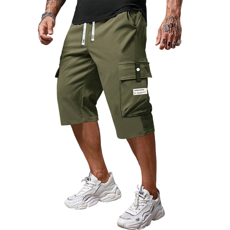 🩳 LIMITED-TIME 50% OFF! ✨ Men's Cargo Capri Pants – Lightweight, Multi-Pocket, Drawstring Waist 🏃‍♂️