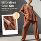 🔥Limited-time offer-Breathable Linen Blend V-Neck Top and Pants Suit