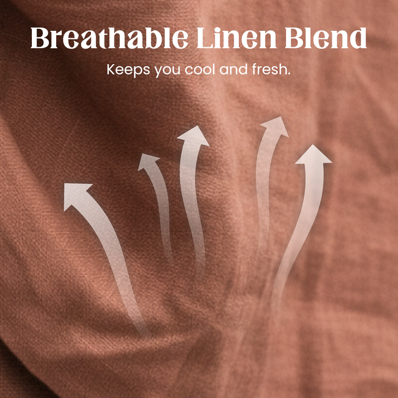 🔥Limited-time offer-Breathable Linen Blend V-Neck Top and Pants Suit