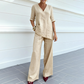 🔥Limited-time offer-Breathable Linen Blend V-Neck Top and Pants Suit
