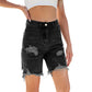 🔥Women's Ripped High-Waist Denim Bermuda Shorts
