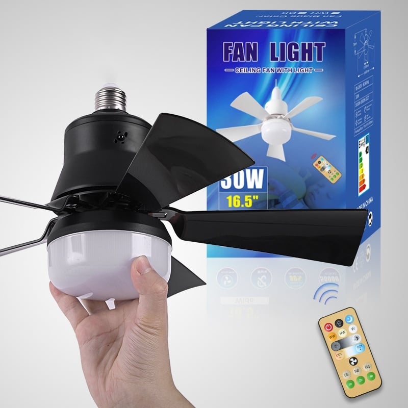 🔥sale 50%OFF-🎁2-IN-1 PORTABLE CEILING FAN & LIGHT with Remote Control