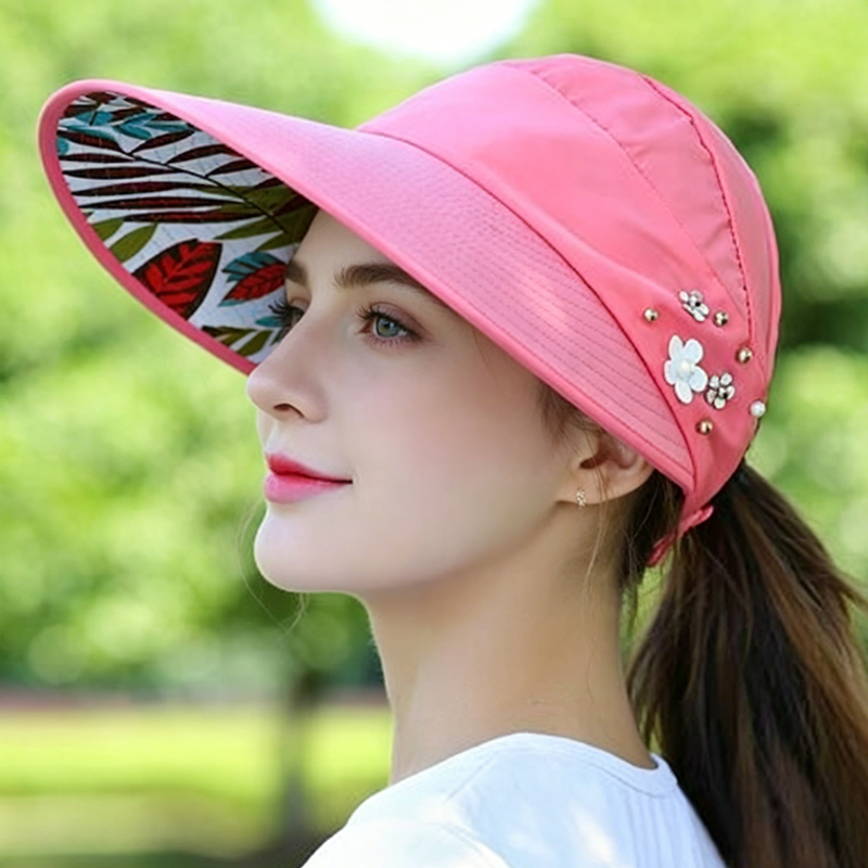 🌞Summer Hot Sale $19.99！💇‍♀️Foldable Wide Brim Sun Hat with Ponytail Hole