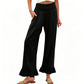 Boho Style Ruffle Trim Lounge Pants for Women