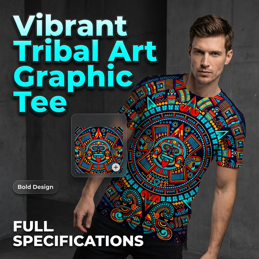 Vintage Tribal Art Short Sleeve Tee for Men