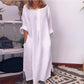 Women's Casual Cotton Linen Loose Maxi Dress