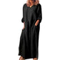 Women's Casual Cotton Linen Loose Maxi Dress