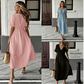 👗 50% OFF NOW! 🌸 Women's Summer V-Neck Tie-Front Midi Dress – Empire Waist, Flowy A-Line & Breathable Cotton Blend ☀️