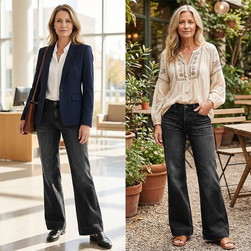 📢📢50% OFF !! ⏰Women's Retro Flare Jeans with Pockets