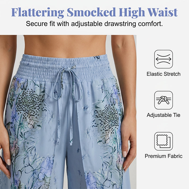 ⏰🔥LIMITED TIME 50% OFF! 👖Women's Printed Wide-Leg Drawstring Trousers