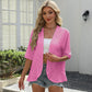 📢📢40% OFF !! ⏰Women's Half Sleeve Eyelet Knit Ruffle Cardigan