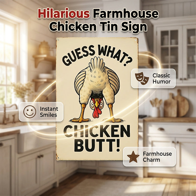 Humorous Farmhouse Kitchen Tin Sign Decoration