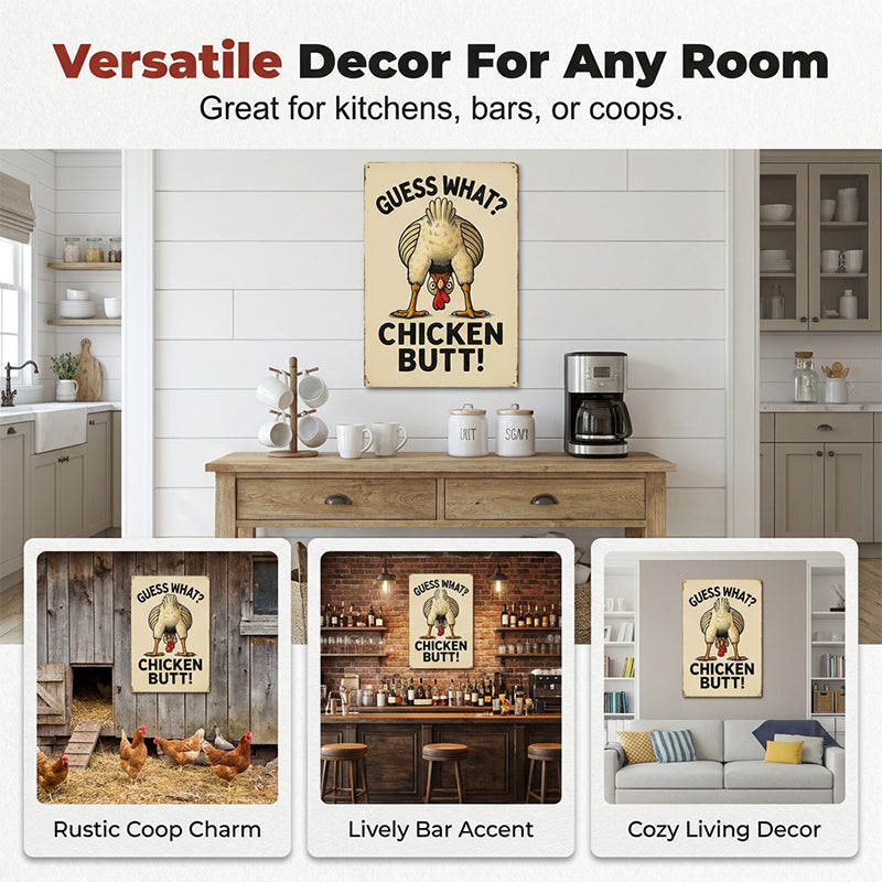Humorous Farmhouse Kitchen Tin Sign Decoration
