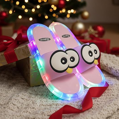 🐧 LIMITED-TIME 50% OFF! 💥 LED Cartoon Slippers – Light-Up Sole, Penguin Design, Flexible PVC ✨