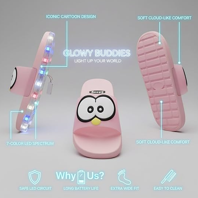 🐧 LIMITED-TIME 50% OFF! 💥 LED Cartoon Slippers – Light-Up Sole, Penguin Design, Flexible PVC ✨