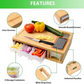 Bamboo Cutting Board with Containers and Graters