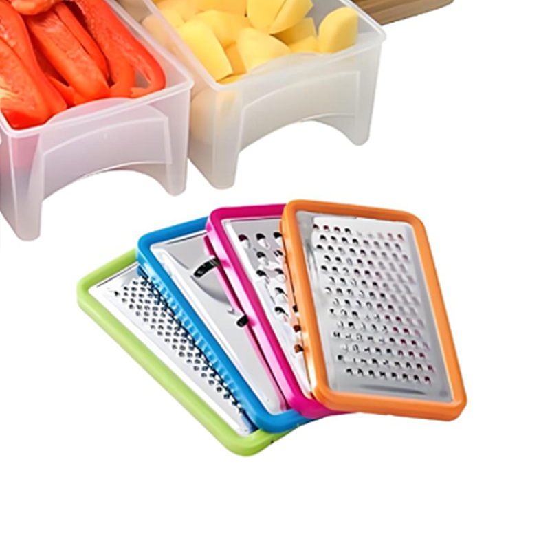 Bamboo Cutting Board with Containers and Graters
