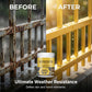 Weather-resistant, water-based gold paint