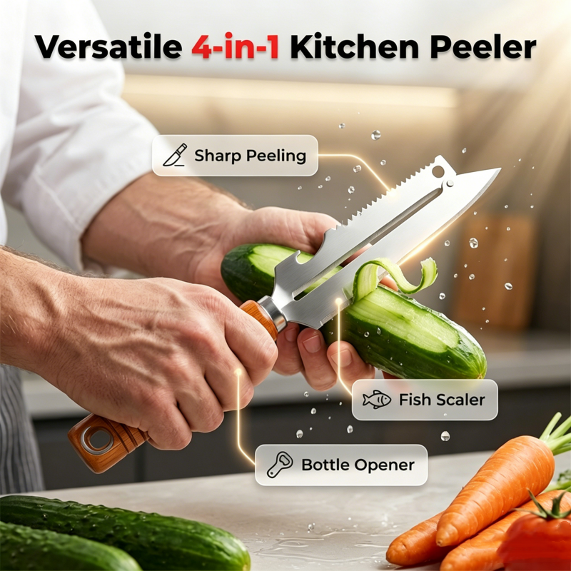 Multi-functional 4-in-1 Kitchen Peeler