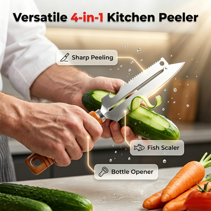 Multi-functional 4-in-1 Kitchen Peeler