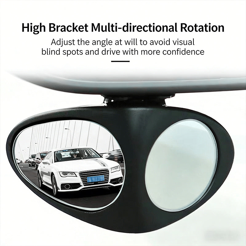 🚗 Blind Spot Mirror with Dual Wide View – 360° Adjustable, HD Glass, Weatherproof – Eliminate Curb Rash & Improve Parking Safety (1 or 2 Pack)