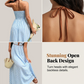 Women's Striped Halter Neck Maxi Dress