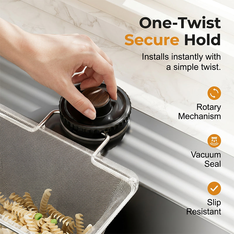 Suction Cup Sink Corner Strainer Frame