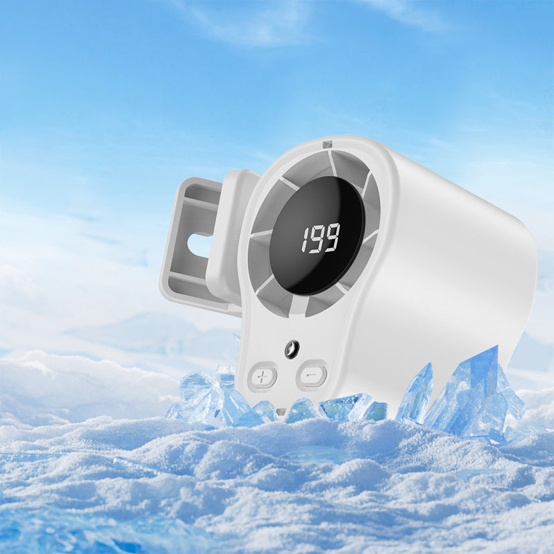 🌀 LIMITED-TIME 50% OFF! 🚗 Hands-Free Personal Cooling Fan – LED Display, 360° Rotation, Dual-Use, Silent 💨