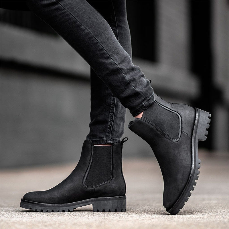 Slip-On Ankle Boots with Elastic Sides