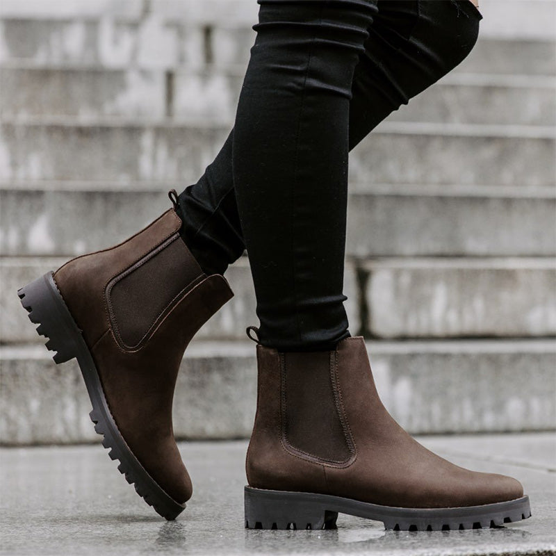 Slip-On Ankle Boots with Elastic Sides