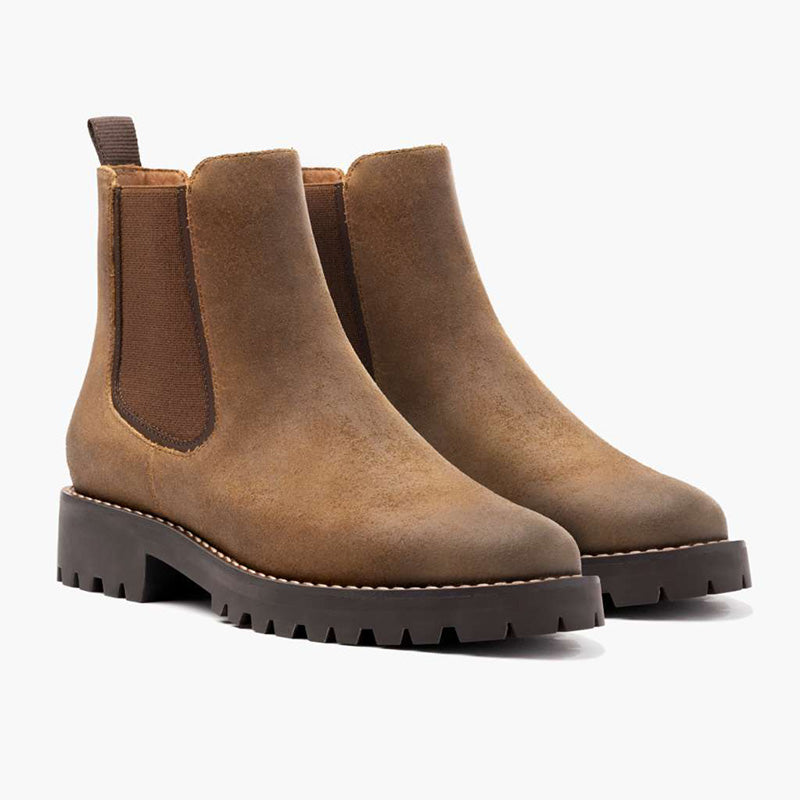 Slip-On Ankle Boots with Elastic Sides