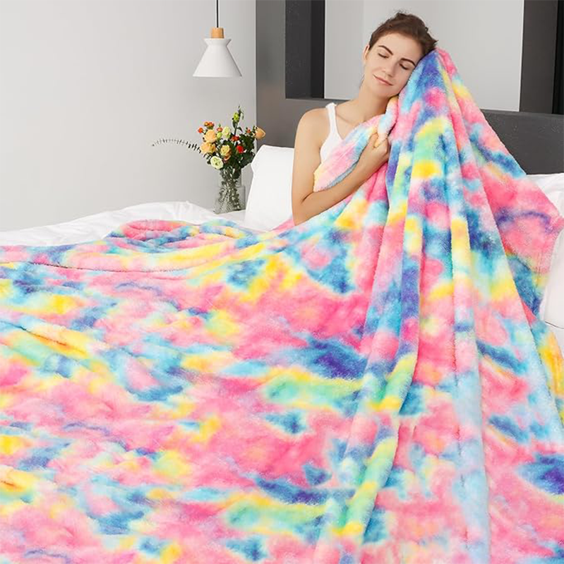 ❄️SUMMER HOT SALE 50% OFF🌀 Ultra-Soft Tie-Dye Plush Throw Blanket
