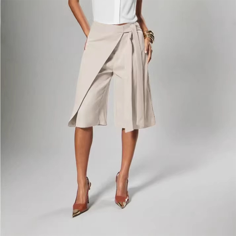 😍2026 Hot Sale 50% OFF💖Women's Chic Tie-Front Wide-Leg Culottes
