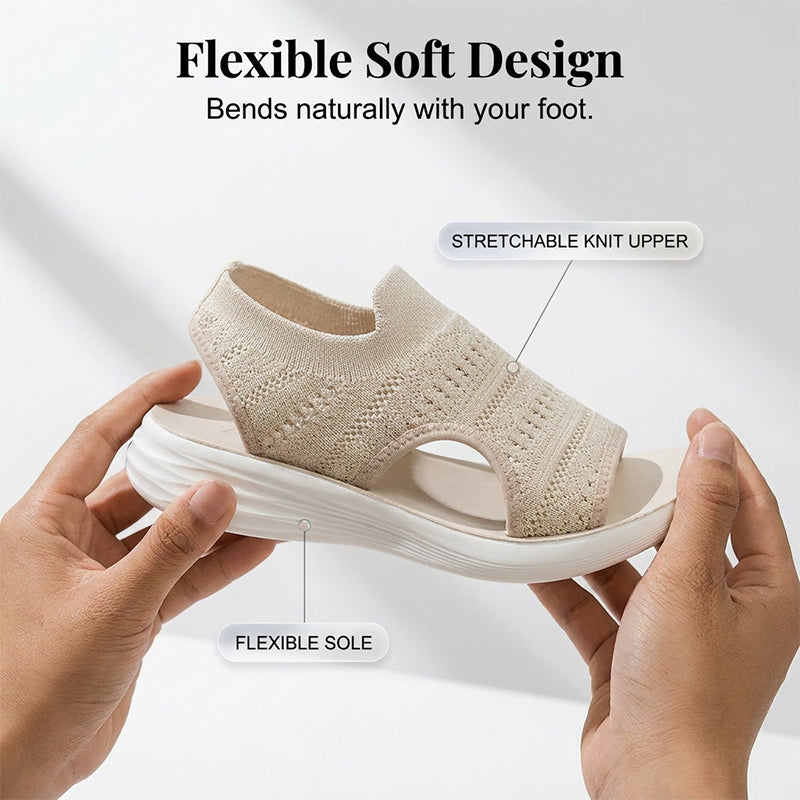 🎁Hot Sale 50% OFF⏳Women's Breathable Knit Platform Sandals