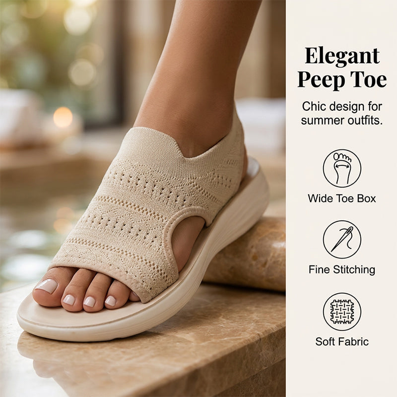 🎁Hot Sale 50% OFF⏳Women's Breathable Knit Platform Sandals
