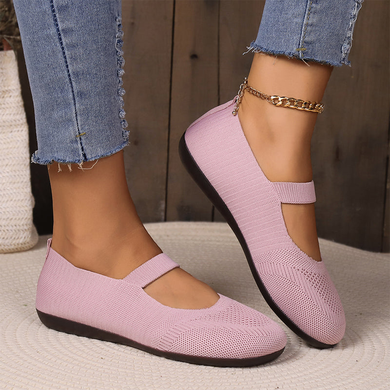 🥳2026 HOT SALE⏰️Last Day 50% OFF👟 Breathable Knit Flats – Soft as clouds, anti‑slip sole. Walk for hours, feet stay cool & fresh. Your new favourite! 🌸✨
