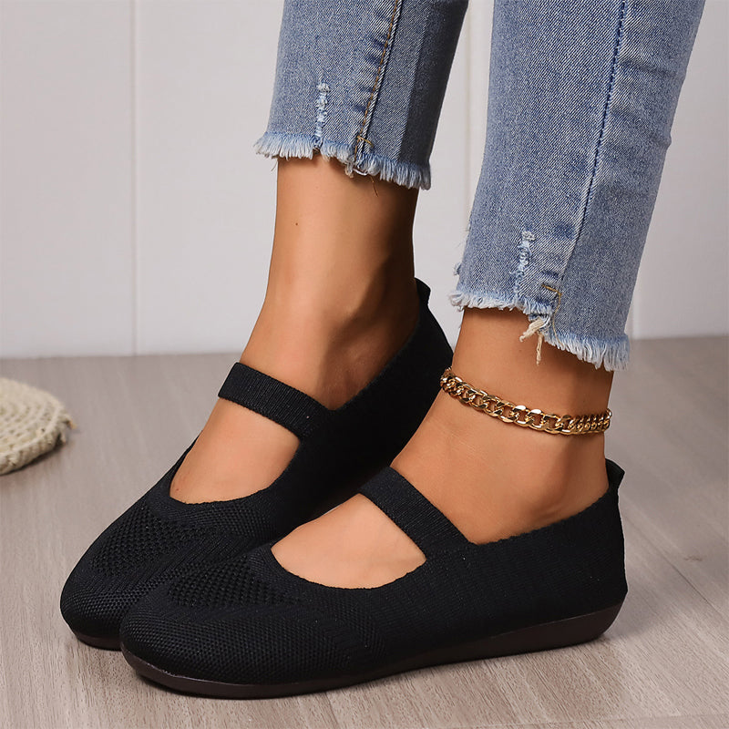🥳2026 HOT SALE⏰️Last Day 50% OFF👟 Breathable Knit Flats – Soft as clouds, anti‑slip sole. Walk for hours, feet stay cool & fresh. Your new favourite! 🌸✨