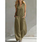 Women's Casual V-Neck Sleeveless Jumpsuit