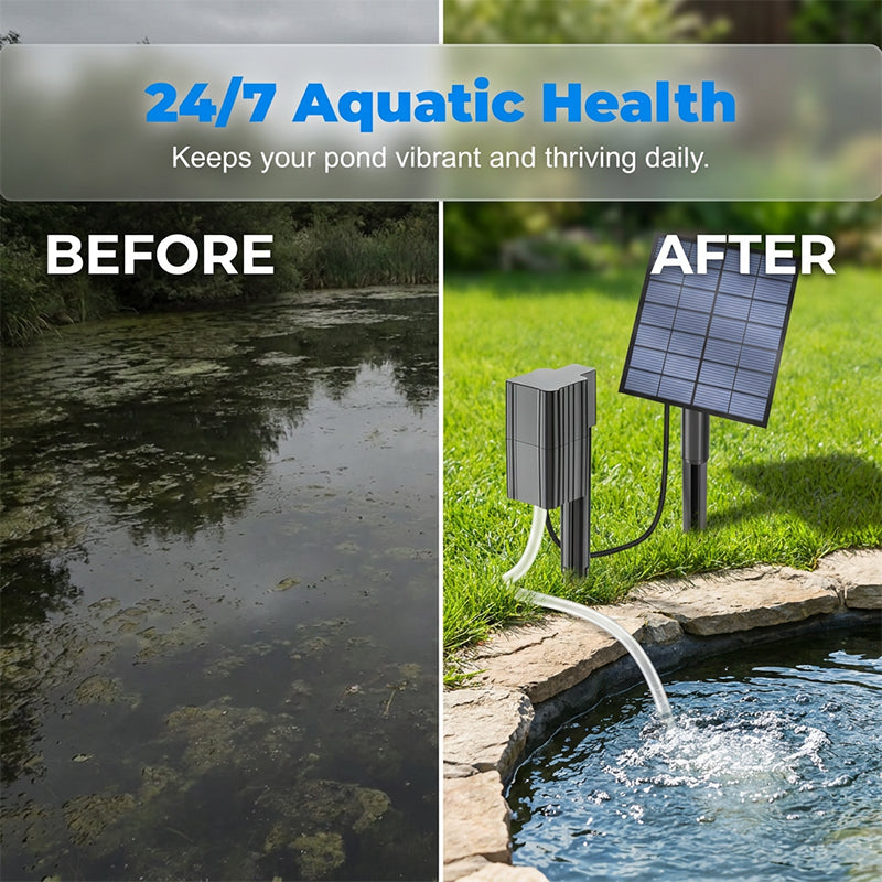 🌞 50% OFF NOW! 💧 Solar Pond Aerator with Air Pump – Solar Powered, High-Efficiency Panel & Easy Installation – Promotes Healthy Fish & Clear Water 🐟