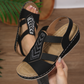 Summer Rhinestone Wedge Sandals for Women