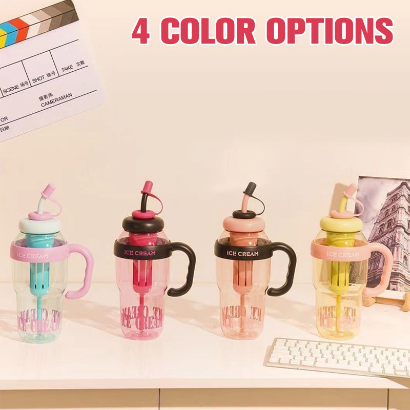 Stylish Large Capacity Sports Water Bottle with Straw