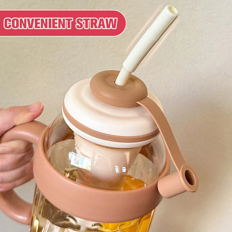 Stylish Large Capacity Sports Water Bottle with Straw