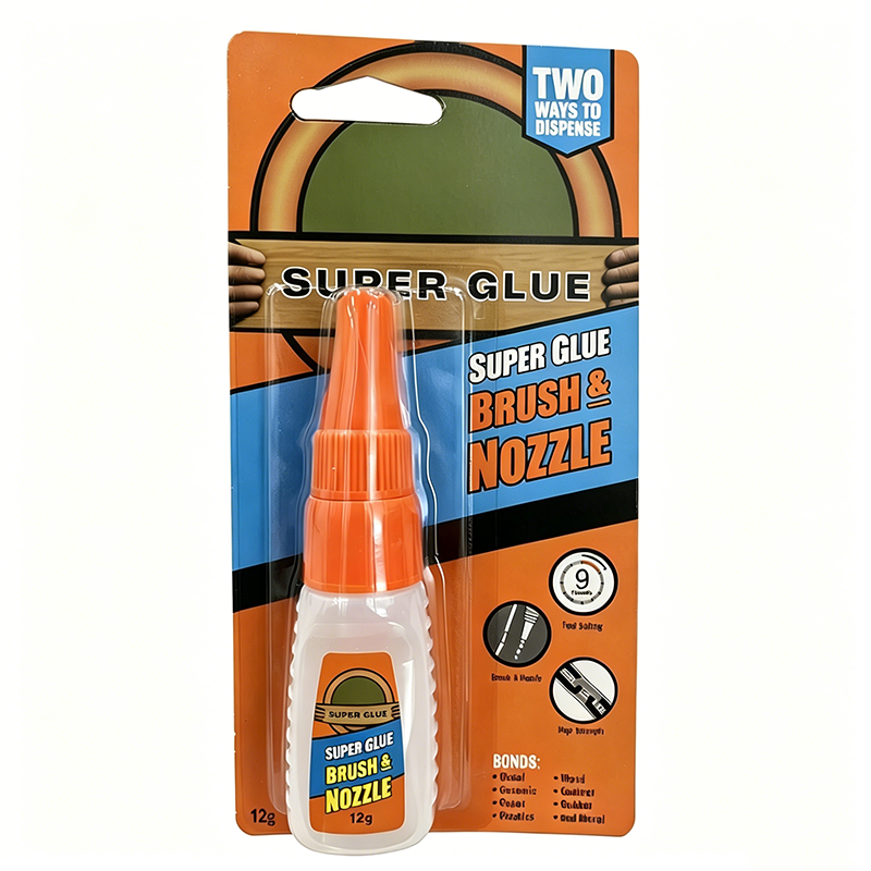 Multi-Purpose Super Glue with Brush & Nozzle Applicator