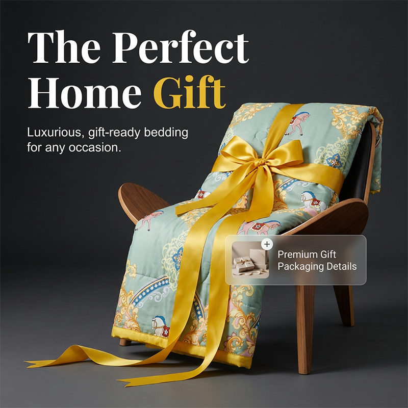 Floral Printed Lightweight Summer Quilt Quilted Blanket
