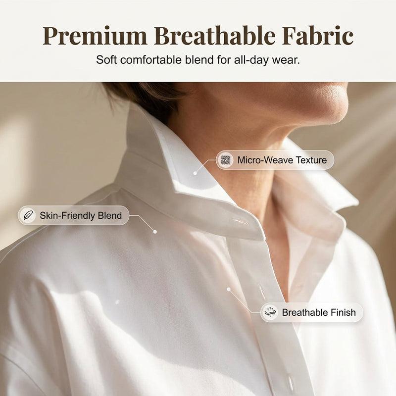 Women’s Oversized Button Stand Collar Shirt