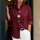 Women’s Oversized Button Stand Collar Shirt